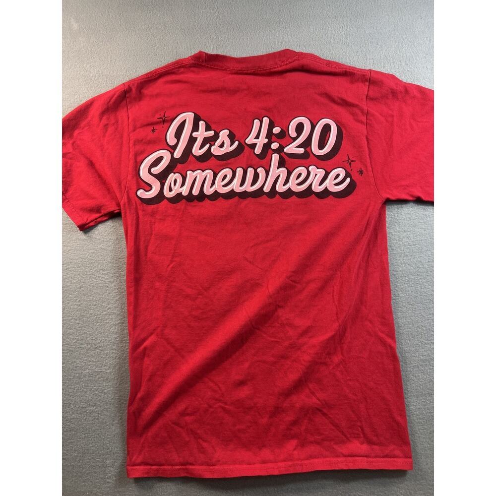 Runtz Graphic Red T-Shirt Men Medium 100% Cotton Casual Streetwear, Size SM - Picture 3 of 6